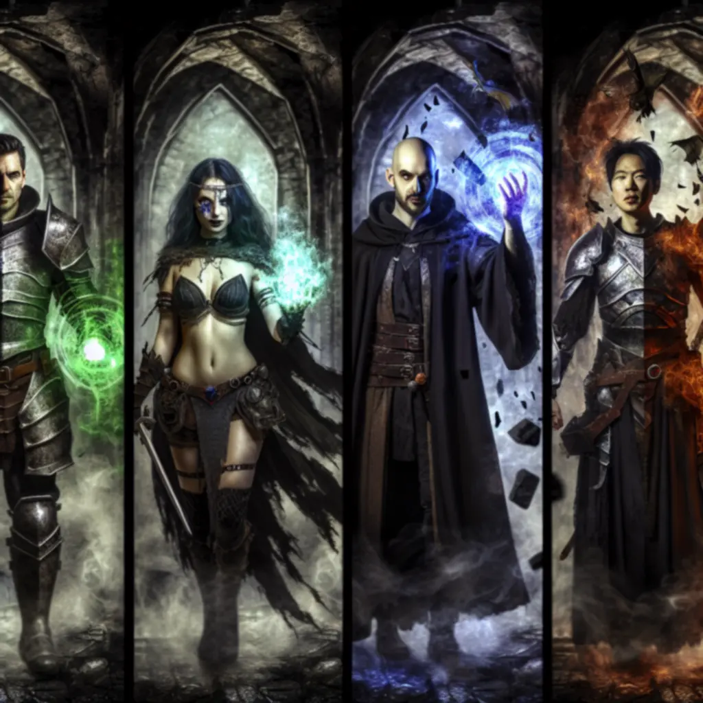 Wizualizacja archetypów bohaterów w mrocznym fantasy